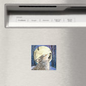 Howling - Wolf Art Magnet (In Situ (Geschirrspüler))