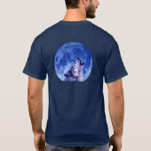 Howling Wolf at Moon T-Shirt (Rückseite)