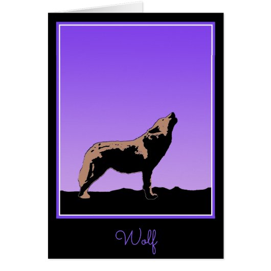 Howling Wolf at Sunset - Original Wildlife Art (Vorne)
