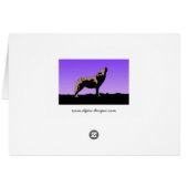 Howling Wolf at Sunset - Original Wildlife Art (Rückseite Horizontal)