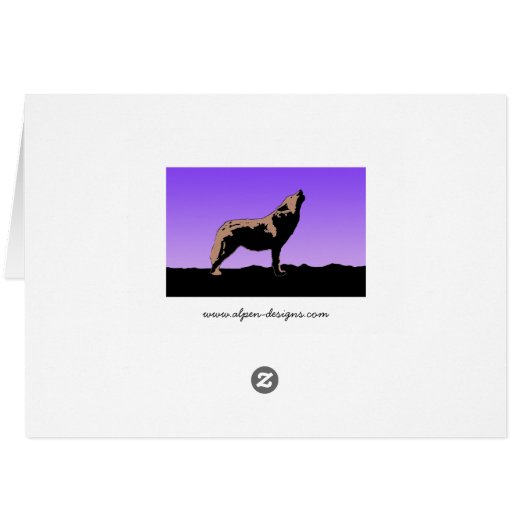 Howling Wolf at Sunset - Original Wildlife Art (Rückseite Horizontal)