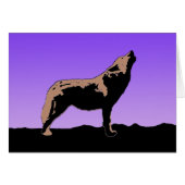 Howling Wolf at Sunset - Original Wildlife Art (Vorderseite (Horizontal))