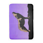 Howling Wolf at Sunset - Original Wildlife Art Badematte (Vorderseite Vertikal)