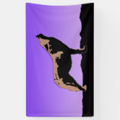 Howling Wolf at Sunset - Original Wildlife Art Banner (Vertikal)