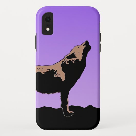 Howling Wolf at Sunset - Original Wildlife Art Case-Mate iPhone Hülle (Rückseite)