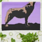 Howling Wolf at Sunset - Original Wildlife Art Geschirrtuch (Gefaltet)