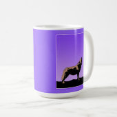 Howling Wolf at Sunset - Original Wildlife Art Kaffeetasse (VorderseiteRechts)