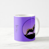 Howling Wolf at Sunset - Original Wildlife Art Kaffeetasse (VorderseiteRechts)