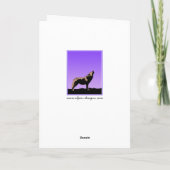 Howling Wolf at Sunset - Original Wildlife Art Karte (Rückseite)