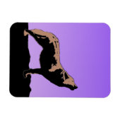 Howling Wolf at Sunset - Original Wildlife Art Magnet (Horizontal)