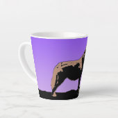 Howling Wolf at Sunset - Original Wildlife Art Milchtasse (Linke Ecke)
