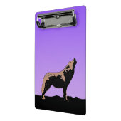 Howling Wolf at Sunset - Original Wildlife Art Mini Klemmbrett (Gewinkelt2)