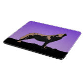 Howling Wolf at Sunset - Original Wildlife Art Schneidebrett (Ecke)