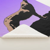 Howling Wolf at Sunset - Original Wildlife Art Sherpadecke (3/4)