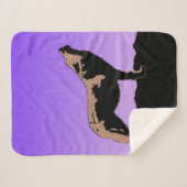 Howling Wolf at Sunset - Original Wildlife Art Sherpadecke (Vorderseite (Horizontal))
