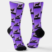 Howling Wolf at Sunset - Original Wildlife Art Socken (Gewinkelt)