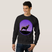 Howling Wolf at Sunset - Original Wildlife Art Sweatshirt (Vorne ganz)