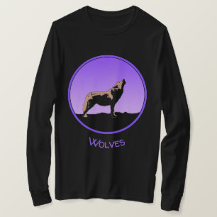 Howling Wolf at Sunset - Original Wildlife Art T-Shirt