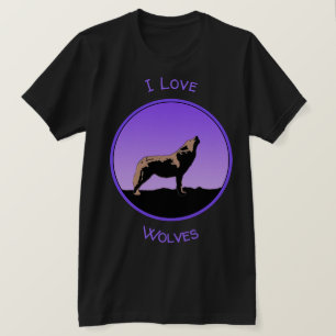 Howling Wolf at Sunset - Original Wildlife Art T-Shirt