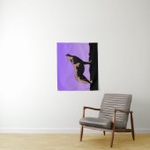 Howling Wolf at Sunset - Original Wildlife Art Wandteppich (Beispiel)