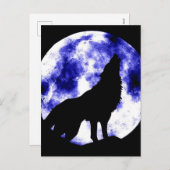 Howling Wolf auf dem Mond Feiertagspostkarte (Vorne/Hinten)