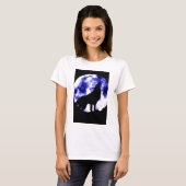 Howling Wolf auf dem Mond T-Shirt (Vorne ganz)