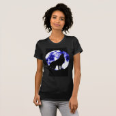 Howling Wolf auf dem Mond T-Shirt (Vorne ganz)
