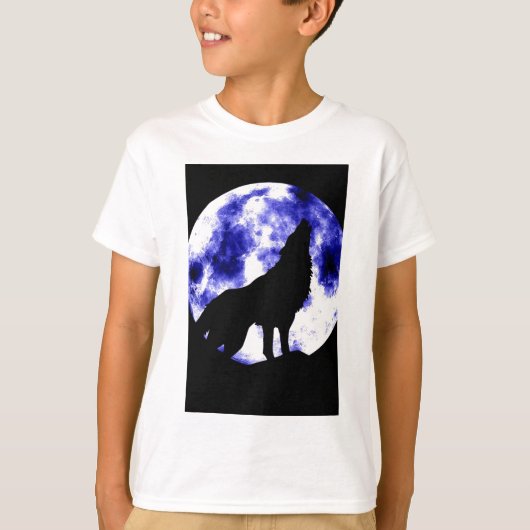 Howling Wolf auf dem Mond T-Shirt (Vorderseite)