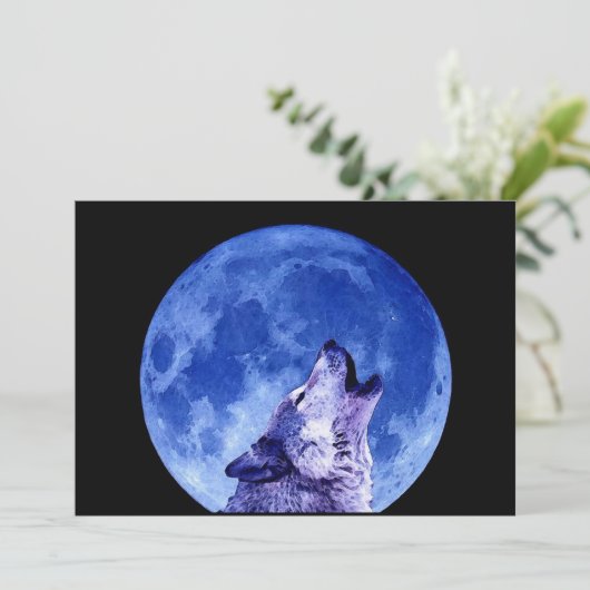 Howling Wolf auf der Einladung zum Mond (Stehend Vorderseite)