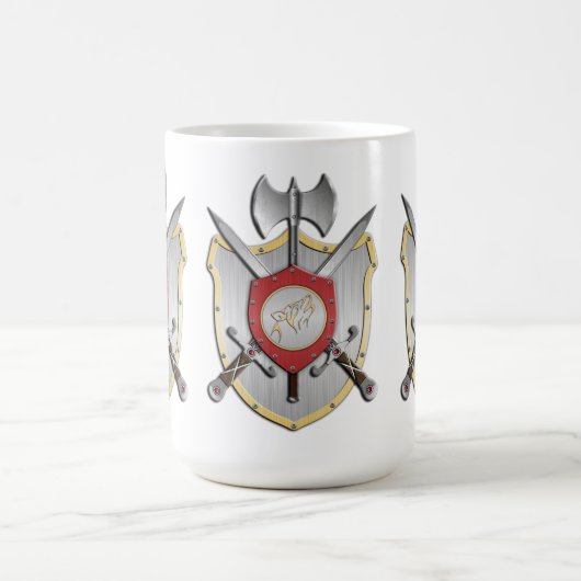 Howling Wolf Battle Wappen Kaffeetasse (Mittel)