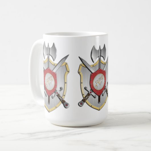 Howling Wolf Battle Wappen Kaffeetasse (Vorderseite Links)