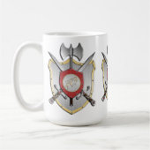 Howling Wolf Battle Wappen Kaffeetasse (Links)