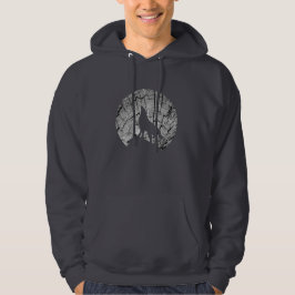 Howling Wolf | Baumtextur Grafik Hoodie