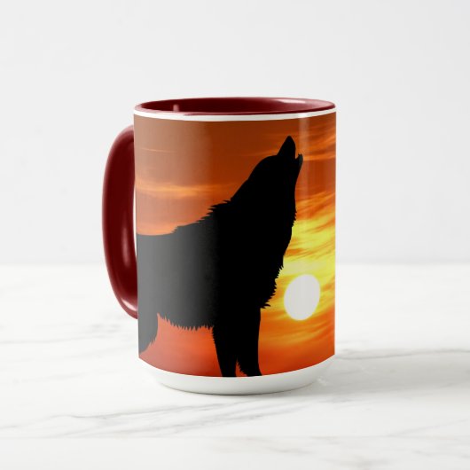 Howling Wolf bei der Tasse der Sunset Keramik (Vorderseite Links)