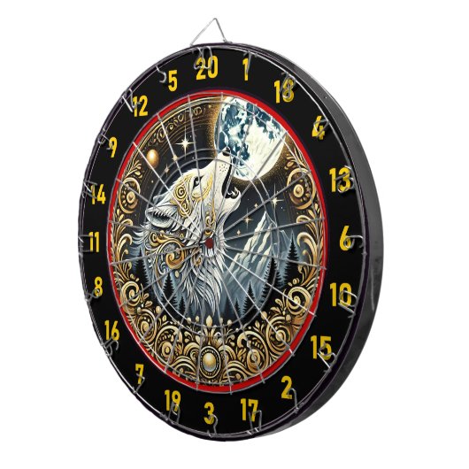 Howling Wolf bringt Wilden Geist und Abenteuer Dartscheibe (Vorderseite rechts)