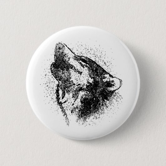 Howling Wolf Button (Vorderseite)