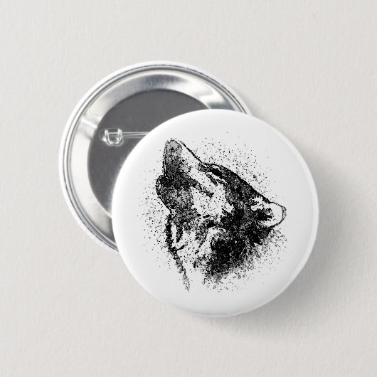 Howling Wolf Button (Vorne & Hinten)
