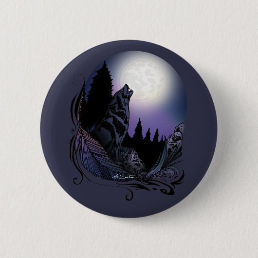 Howling Wolf Button (Vorderseite)