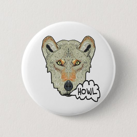 Howling Wolf Button (Vorderseite)