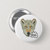 Howling Wolf Button (Vorne & Hinten)