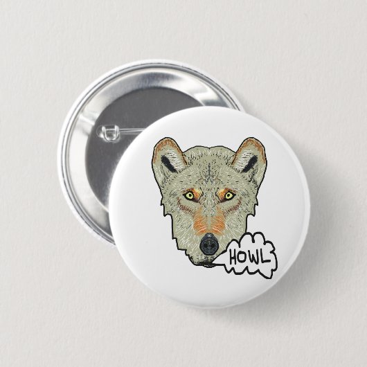 Howling Wolf Button (Vorne & Hinten)