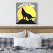 Howling Wolf Canvas Print Wall Art Leinwanddruck (Insitu (Schlafzimmer))