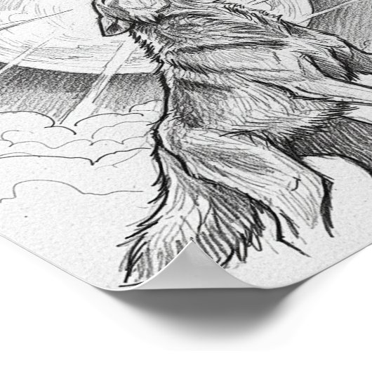 Howling Wolf Concept Art Poster (Ecke)