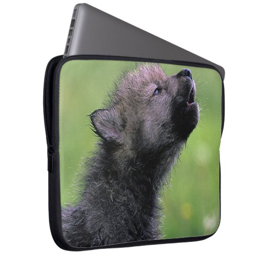 Howling Wolf Cub Laptopschutzhülle (Vorne Rechts)