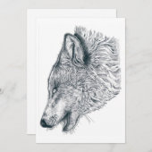 Howling Wolf Dankeskarte (Vorne/Hinten)