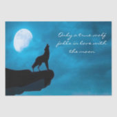 Howling Wolf Decoupage Seidenpapier (Vorderseite)