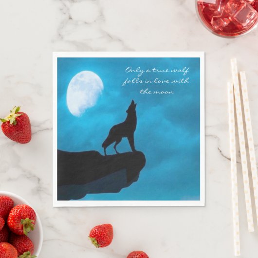 Howling Wolf Decoupage Serviette (Beispiel)