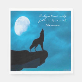 Howling Wolf Decoupage Serviette