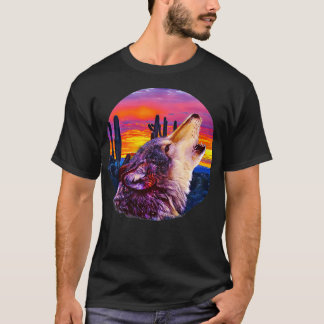 Howling Wolf Desert Sunset T-Shirt