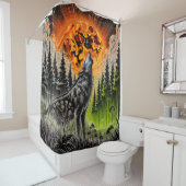 Howling Wolf Duschvorhang (Beispiel)